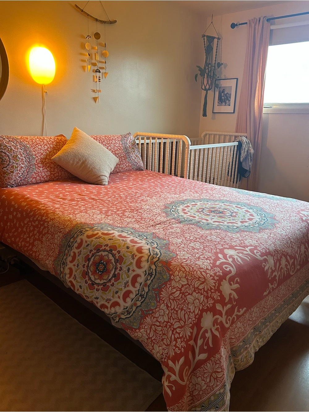 100% Cotton Bohemian Mandala Duvet set with Embroidered Shams